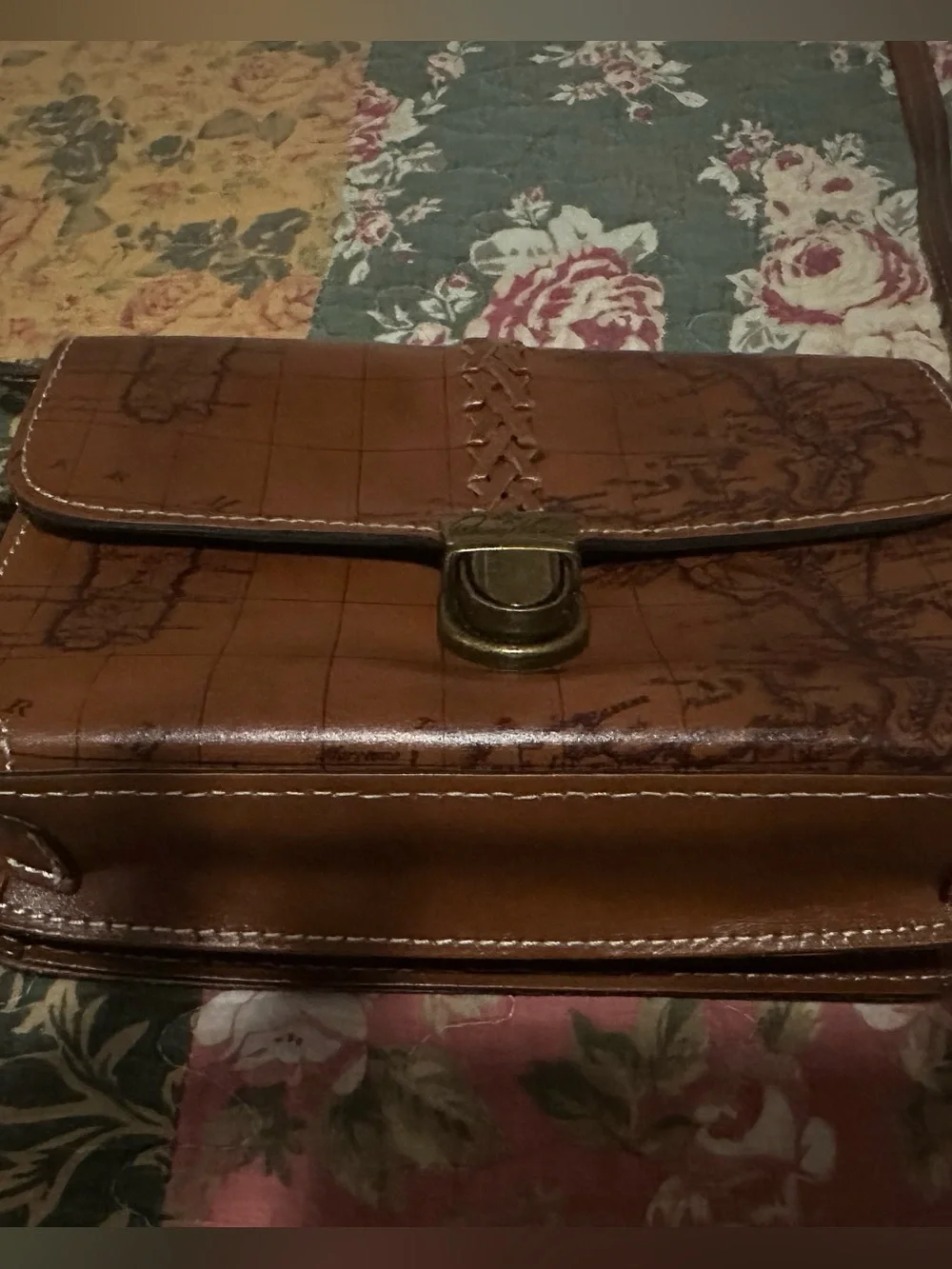 Patricia Nash Leather Crossbody (attached wallet)